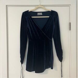 Urban Outfitters Indigo Velvet Romper | Size XS | Holiday Party / NYE